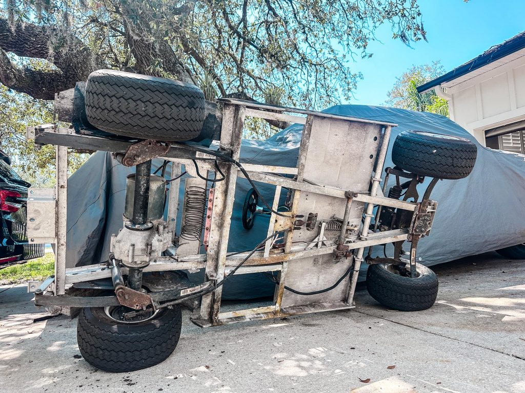 club car ds on its side